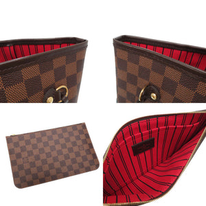 SAランク 業者販売 新型 ネヴァーフルMM ポーチ付 ダミエ ルイ ヴィトン N41358 トートバッグ バッグ LV LOUIS VUITTON