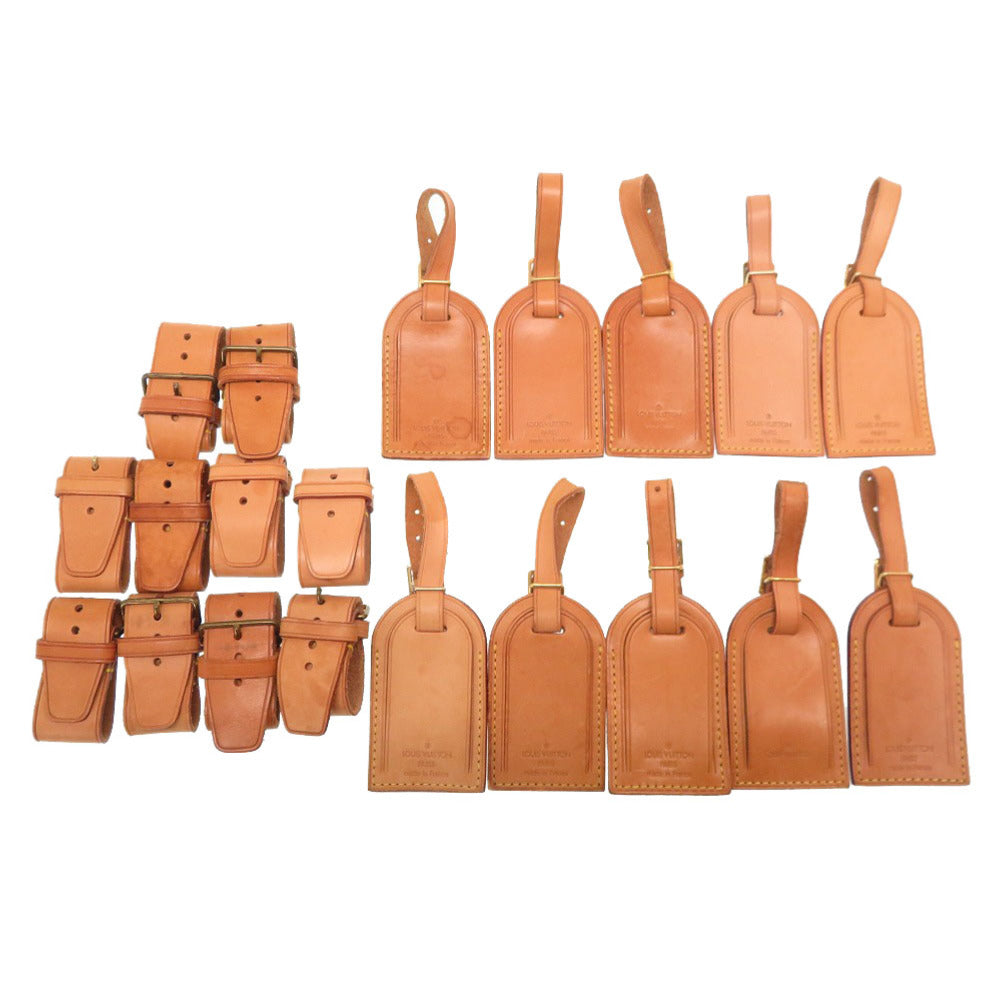 A~ABランク ヒビなし 業者販売 10点セット ネームタグ ポワニエ ヌメ革 ルイ ヴィトン チャーム キーポル用 LV 0001 LOUIS VUITTON 2号店