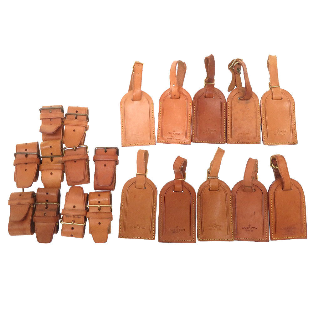 B~BCランク ヒビなし 業者販売 10点セット ネームタグ ポワニエ ヌメ革 ルイ ヴィトン チャーム キーポル用 LV 0001 LOUIS VUITTON 2号店