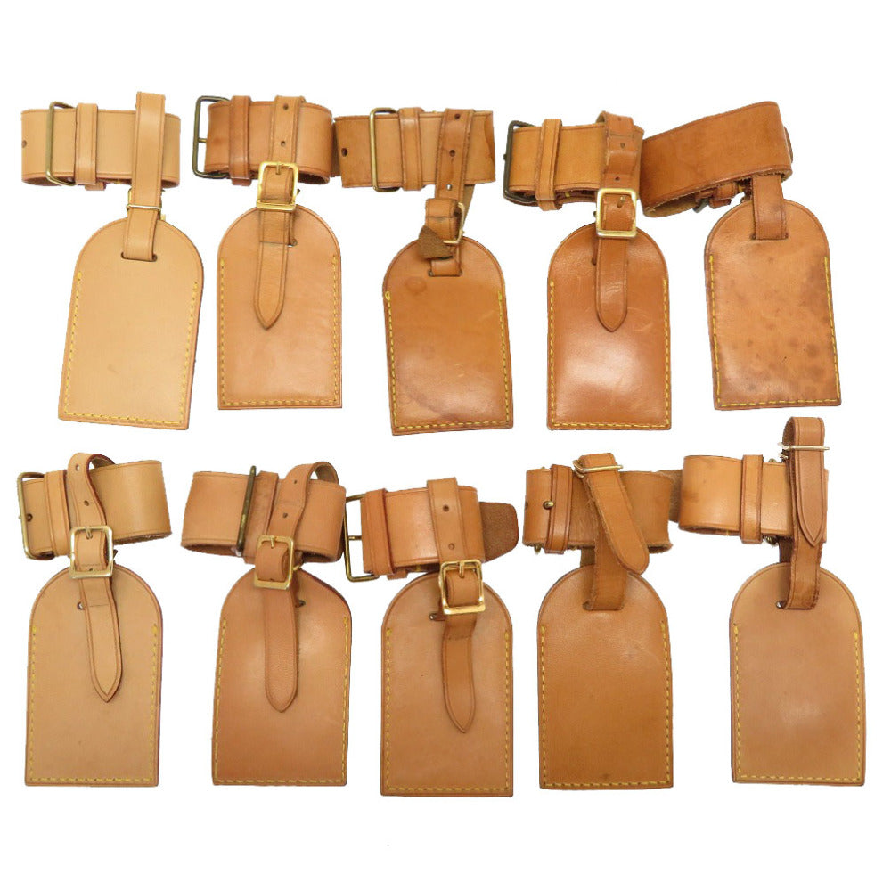 AB~Cランク 業者販売 10点セット ネームタグ ポワニエ ヌメ革 ルイ ヴィトン チャーム キーポル用 LV 0001 LOUIS VUITTON 2号店